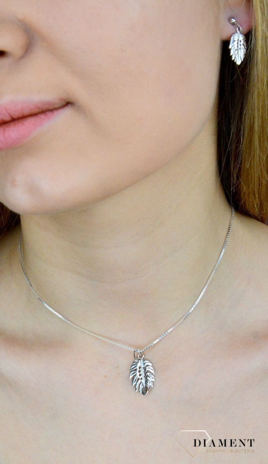 Kolczyki damskie  Liść Monstery  271275480230.jpg