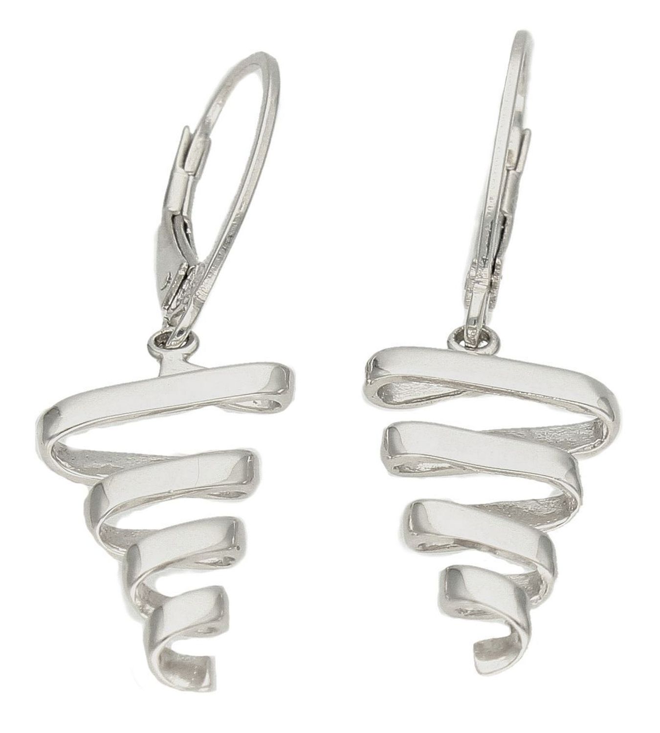 Kolczyki damskie  Srebrna wstążka  271275580330 Srebrne kolczyki zapinane na bigiel angielski, zostały wykonane z najwyższej jakości srebra próby 925. Idealny pomysł na prezent..jpg