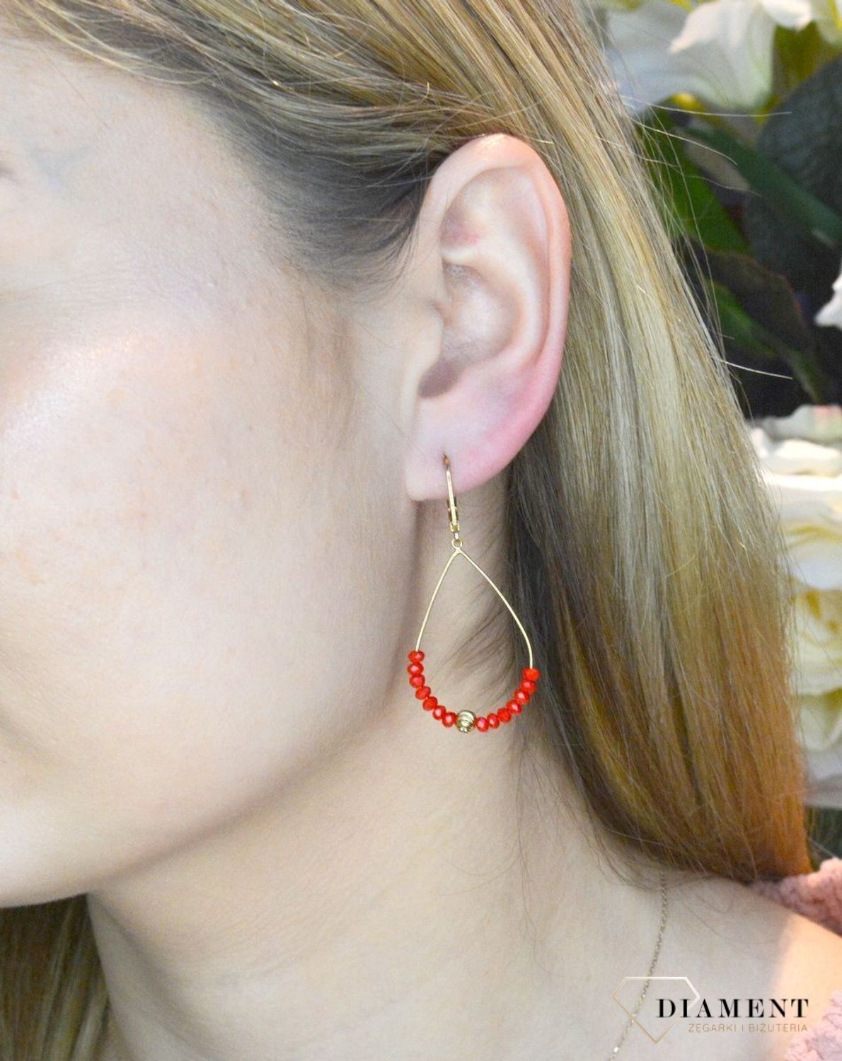 Kolczyki pozłacane  łezka z koralikami  925 271420690230W.jpg