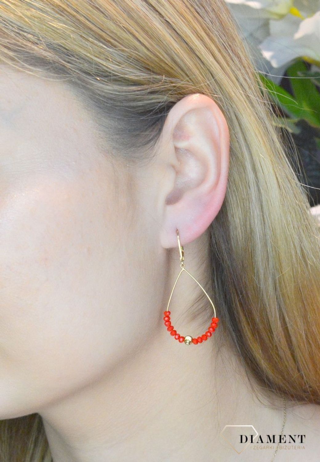 Kolczyki pozłacane  łezka z koralikami  925 271420690230W.jpg