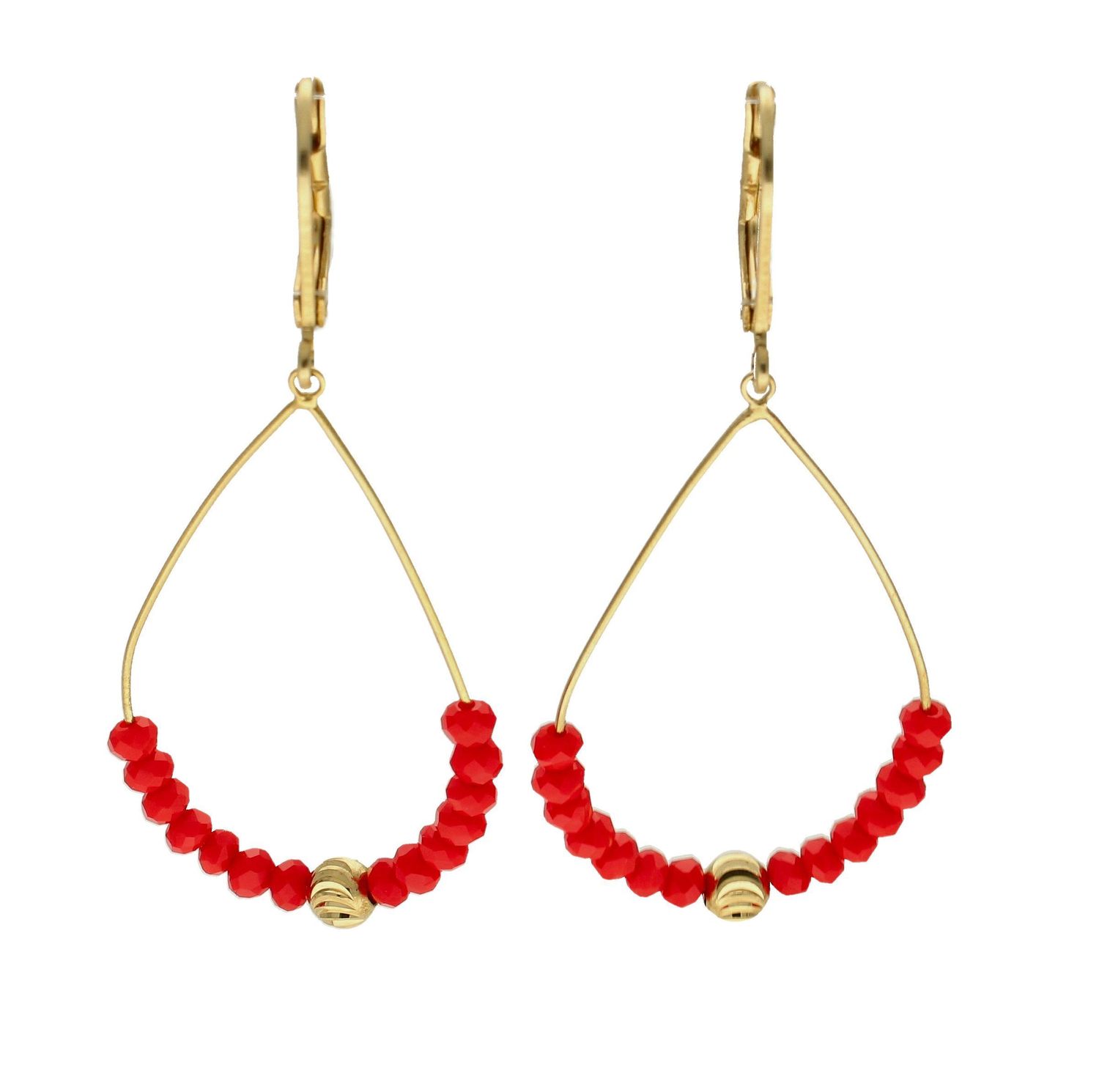 Kolczyki pozłacane  łezka z koralikami  925 271420690230W.jpg