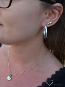 Srebrne kolczyki gładki owal 271920370500. Srebrne kolczyki damskie owal 3,3 cm wydają się być jednym z najbardziej uniwersalnych i nieprzerwanie popularnych wzor.JPG