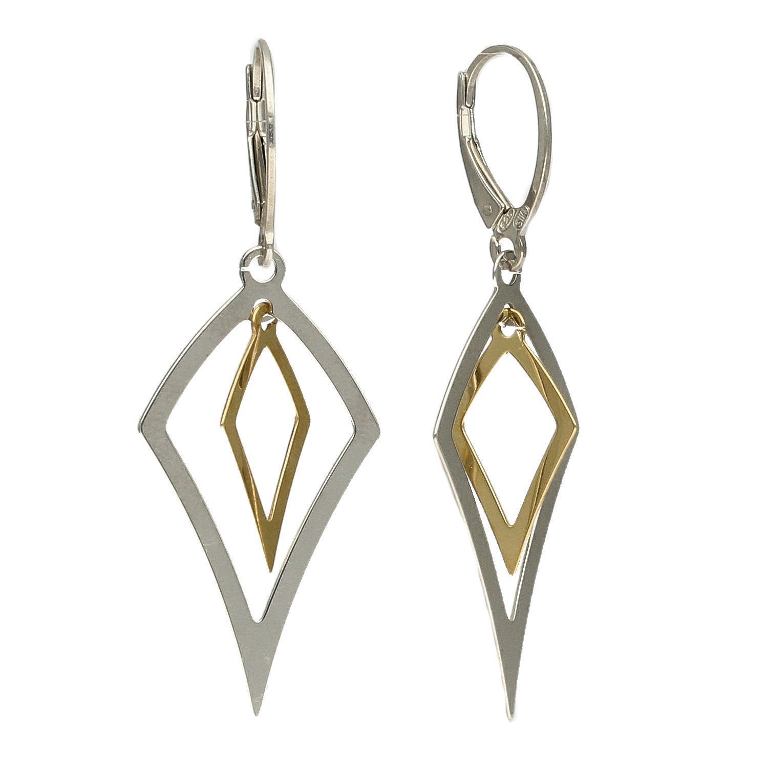 Srebrne kolczyki 925 srebro i pozłacanie 271920920280.jpg