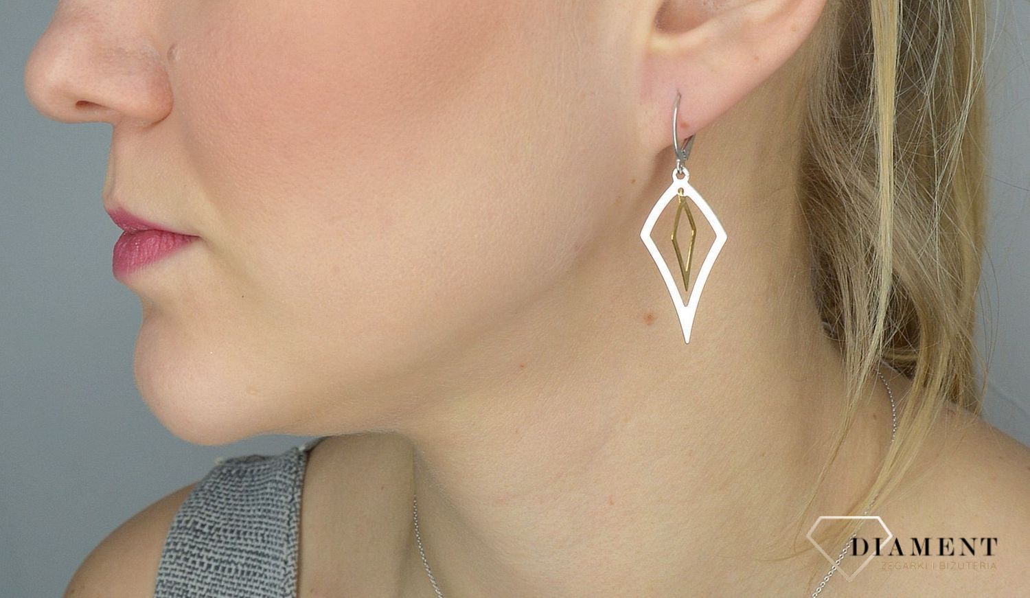 Srebrne kolczyki 925 srebro i pozłacanie 271920920280.jpg