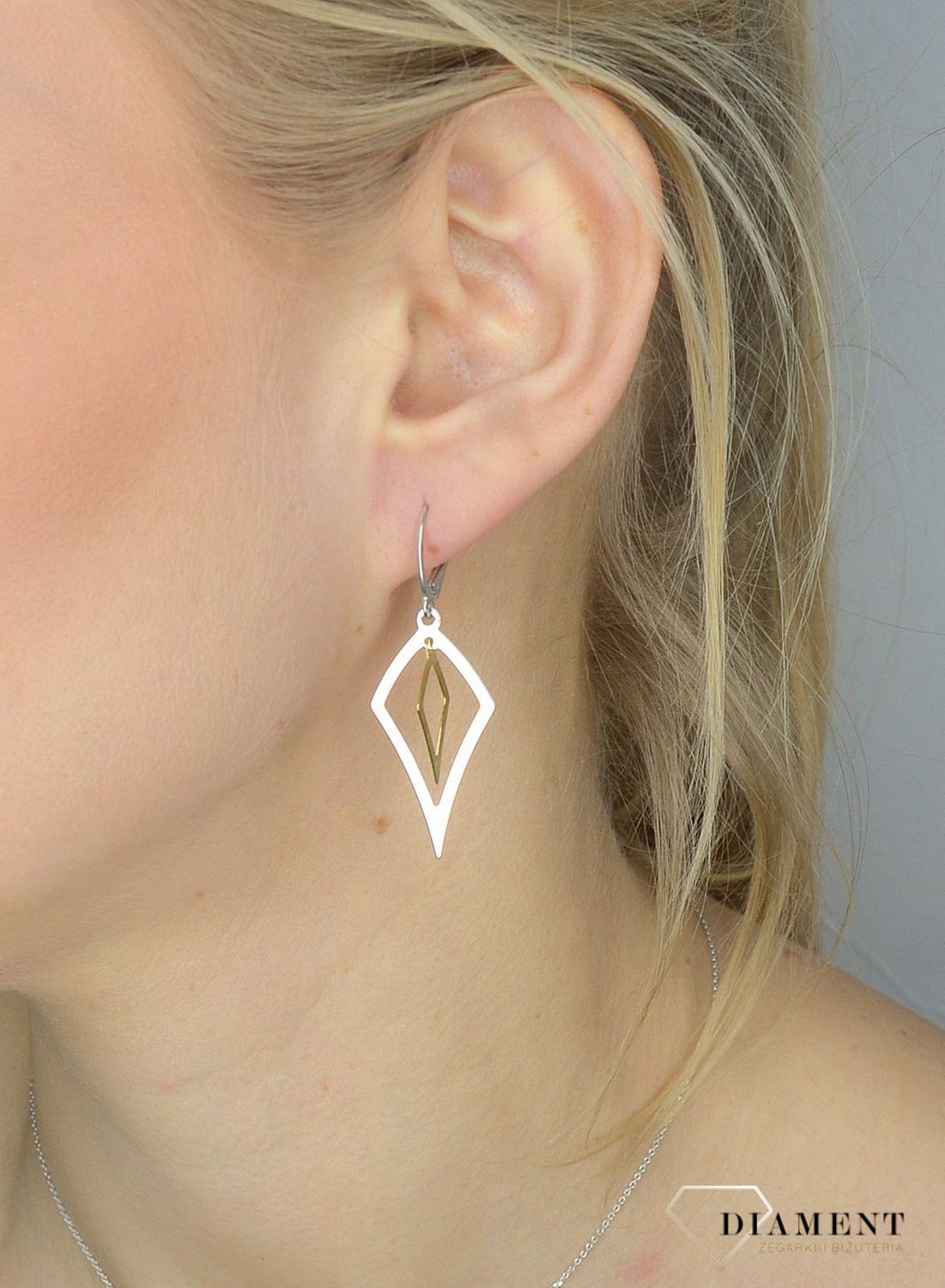 Srebrne kolczyki 925 srebro i pozłacanie 271920920280.jpg