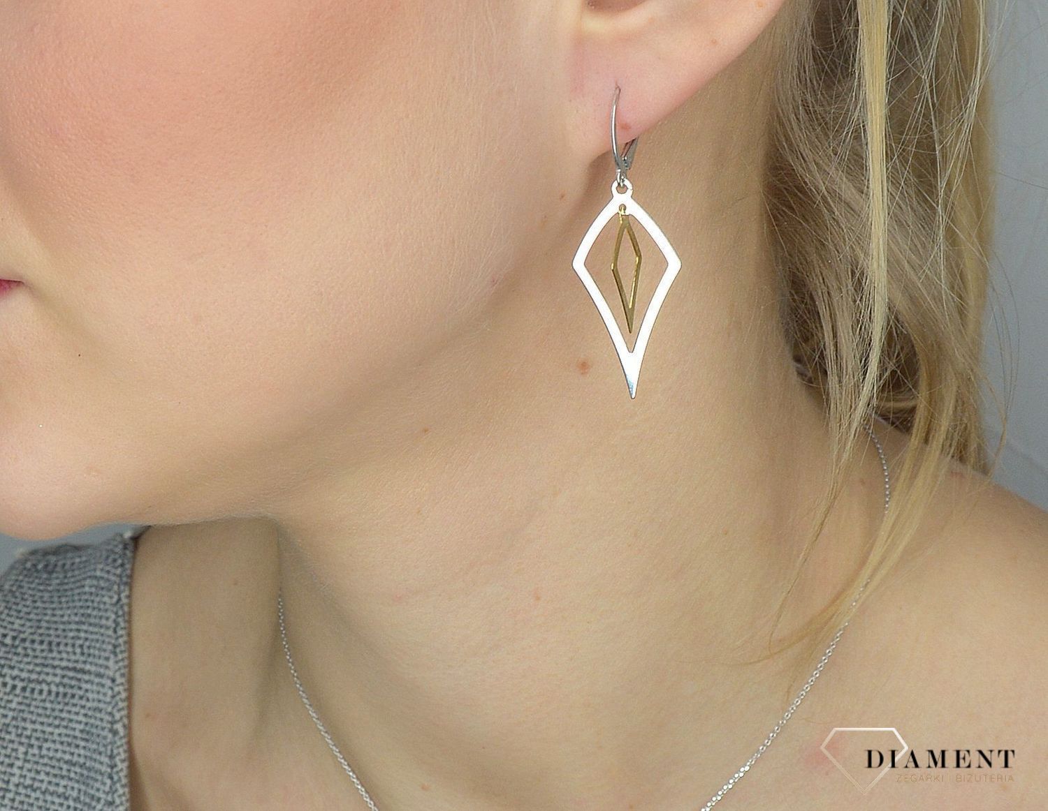 Srebrne kolczyki 925 srebro i pozłacanie 271920920280.jpg