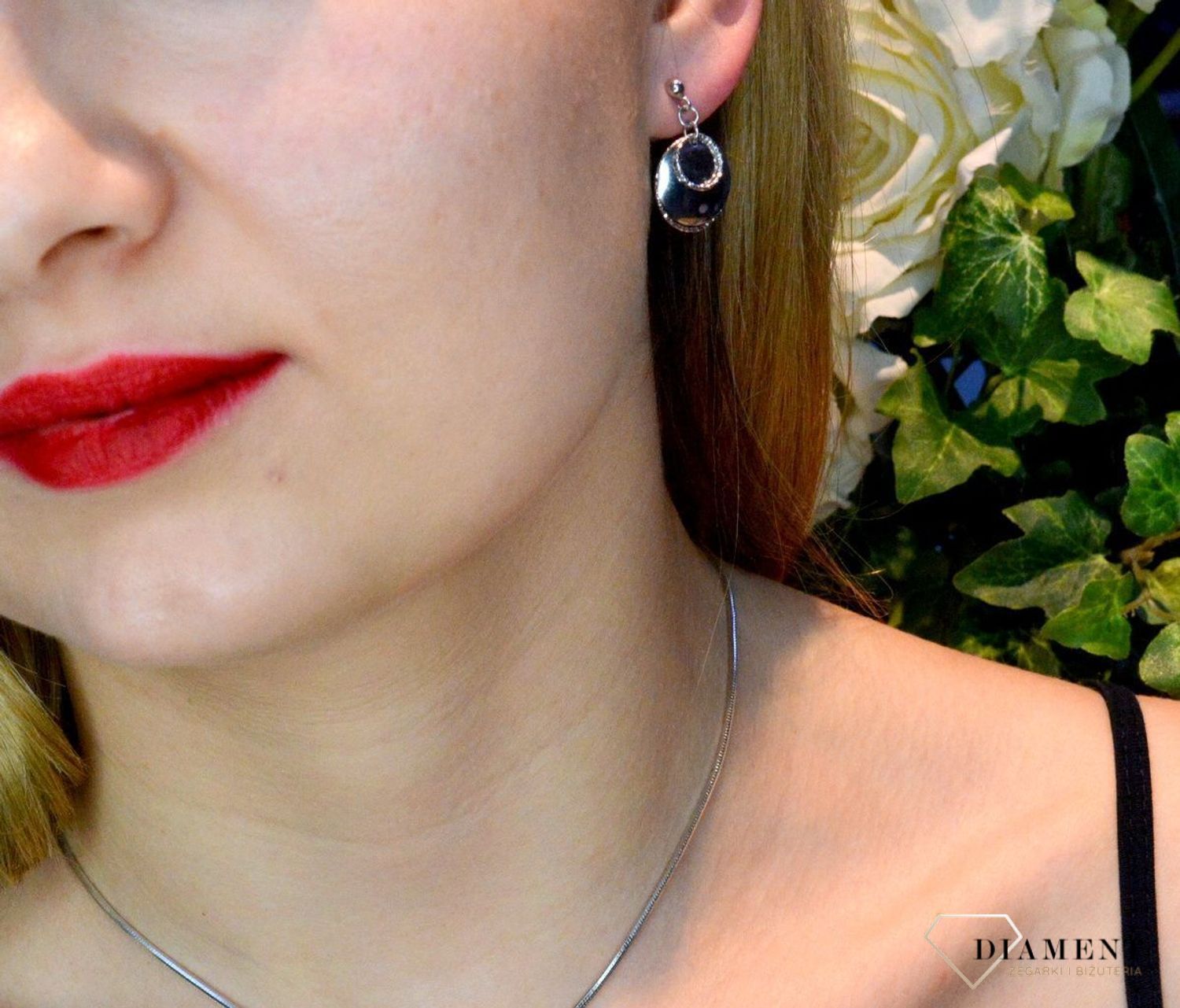 Kolczyki srebrne wiszące kółeczka 27192136.jpg