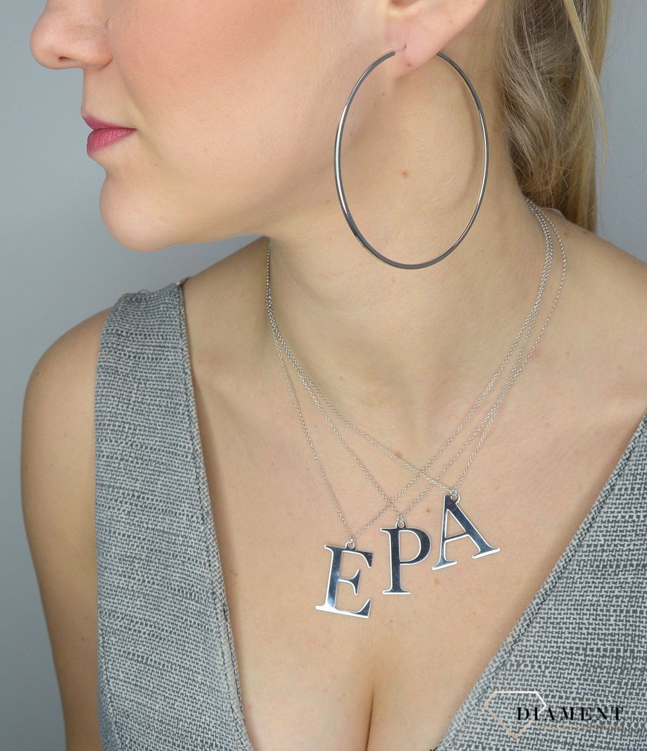 Srebrne kolczyki 925 koła 7,5 cm 271924110660.jpg