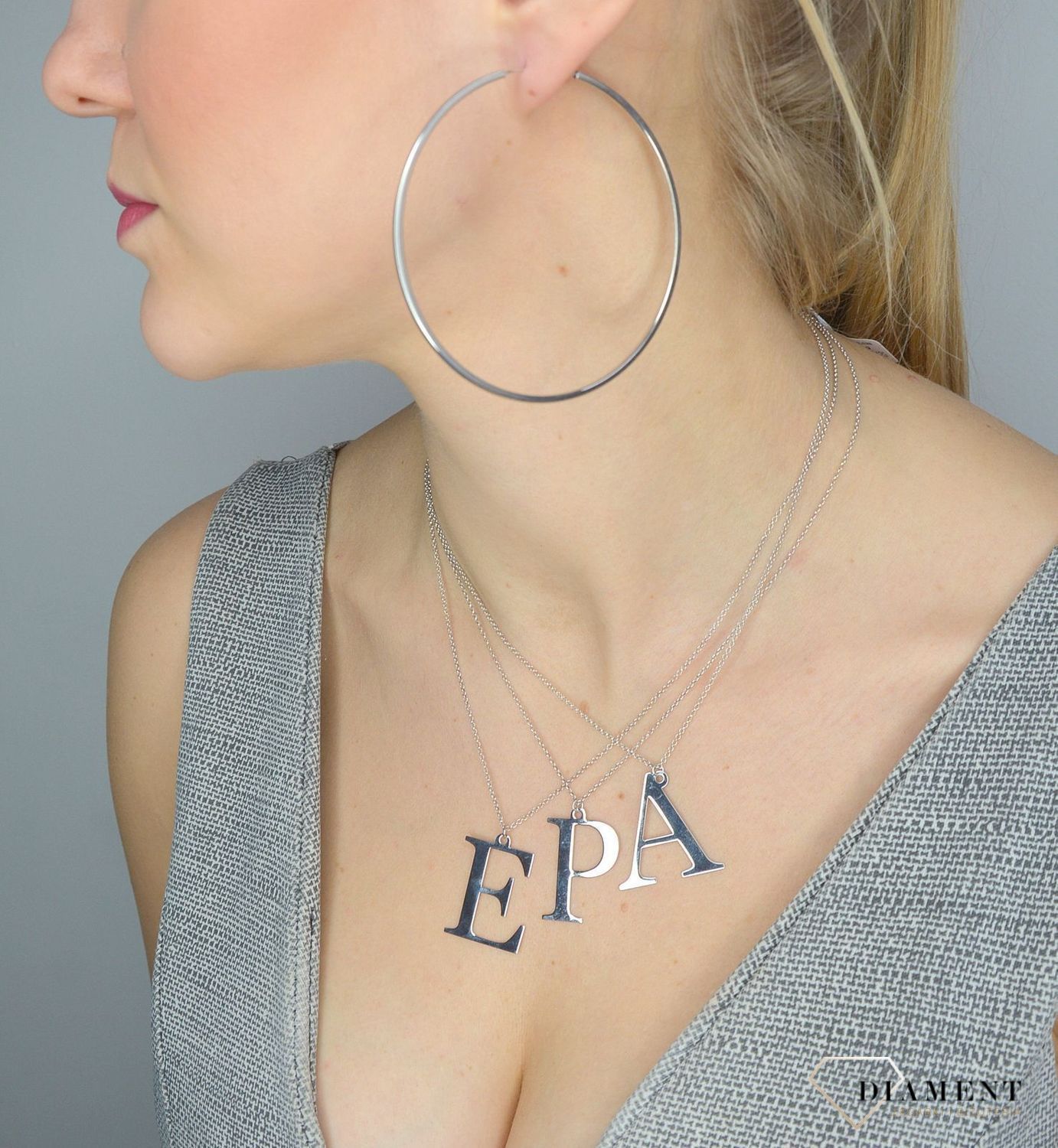 Srebrne kolczyki 925 koła 7,5 cm 271924110660.jpg