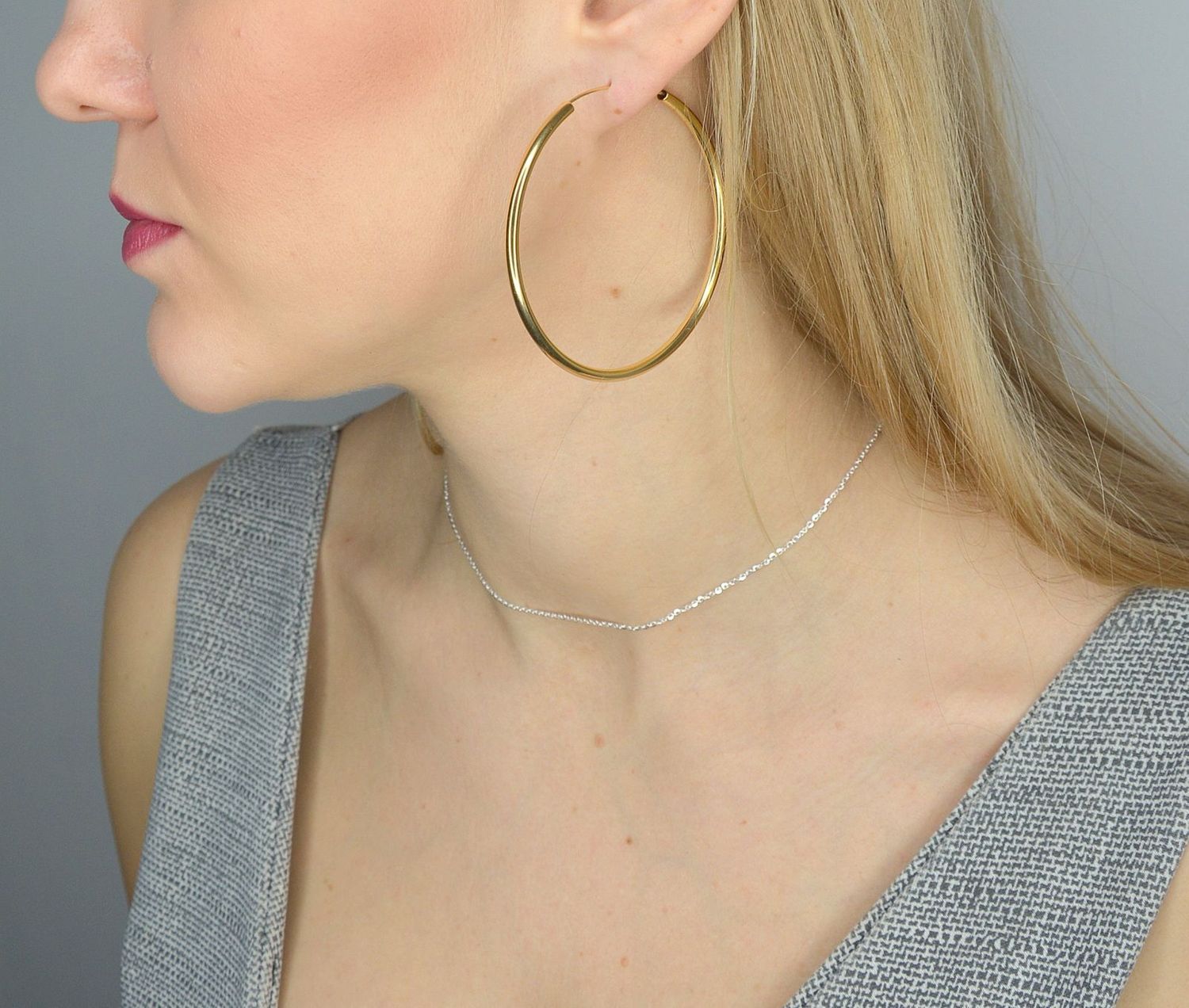 Srebrne kolczyki pozłacane koła 6,5 cm 271930170670.jpg