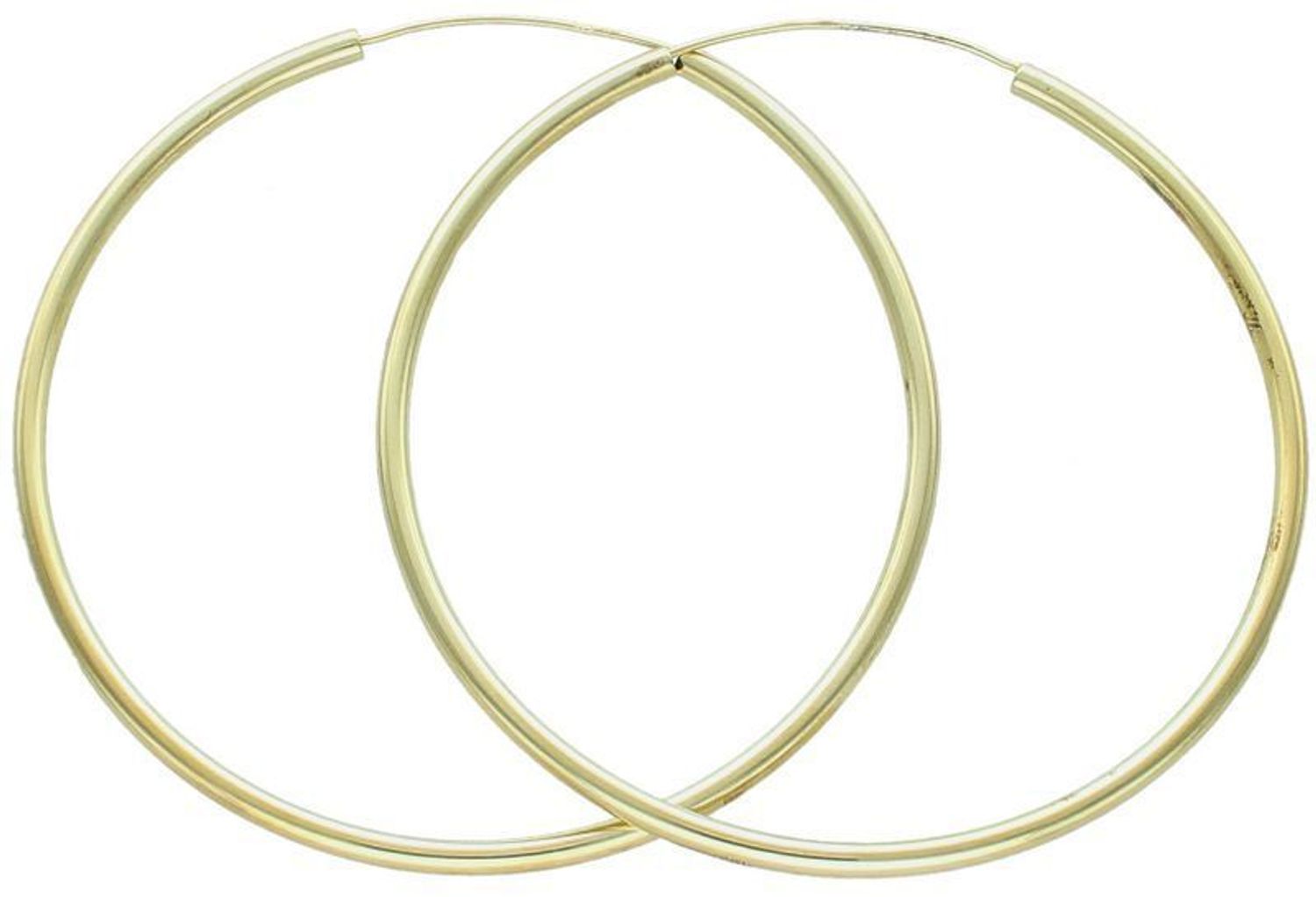 Kolczyki pozłacane damskie 271930200760W  Gładkie koła  Srebro 925.jpg