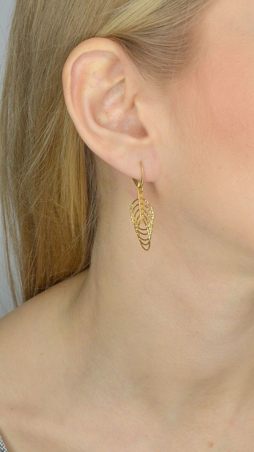 Srebrne kolczyki pozłacane wiszące kółka 4,5 cm 271930620380.jpg