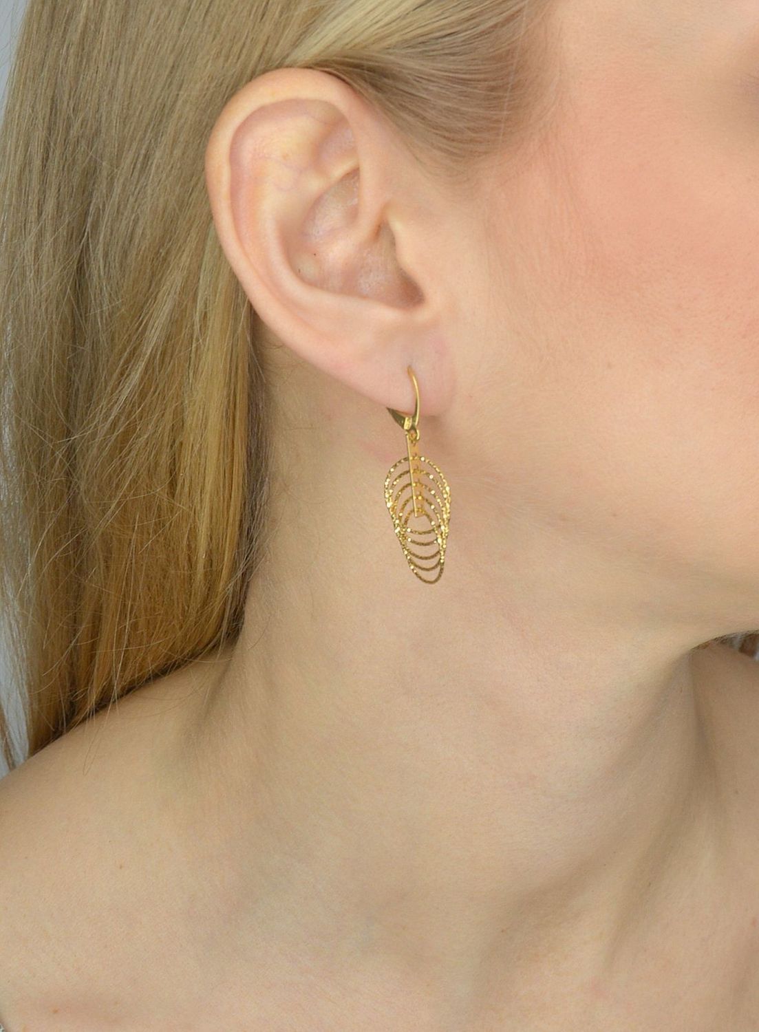 Srebrne kolczyki pozłacane wiszące kółka 4,5 cm 271930620380.jpg