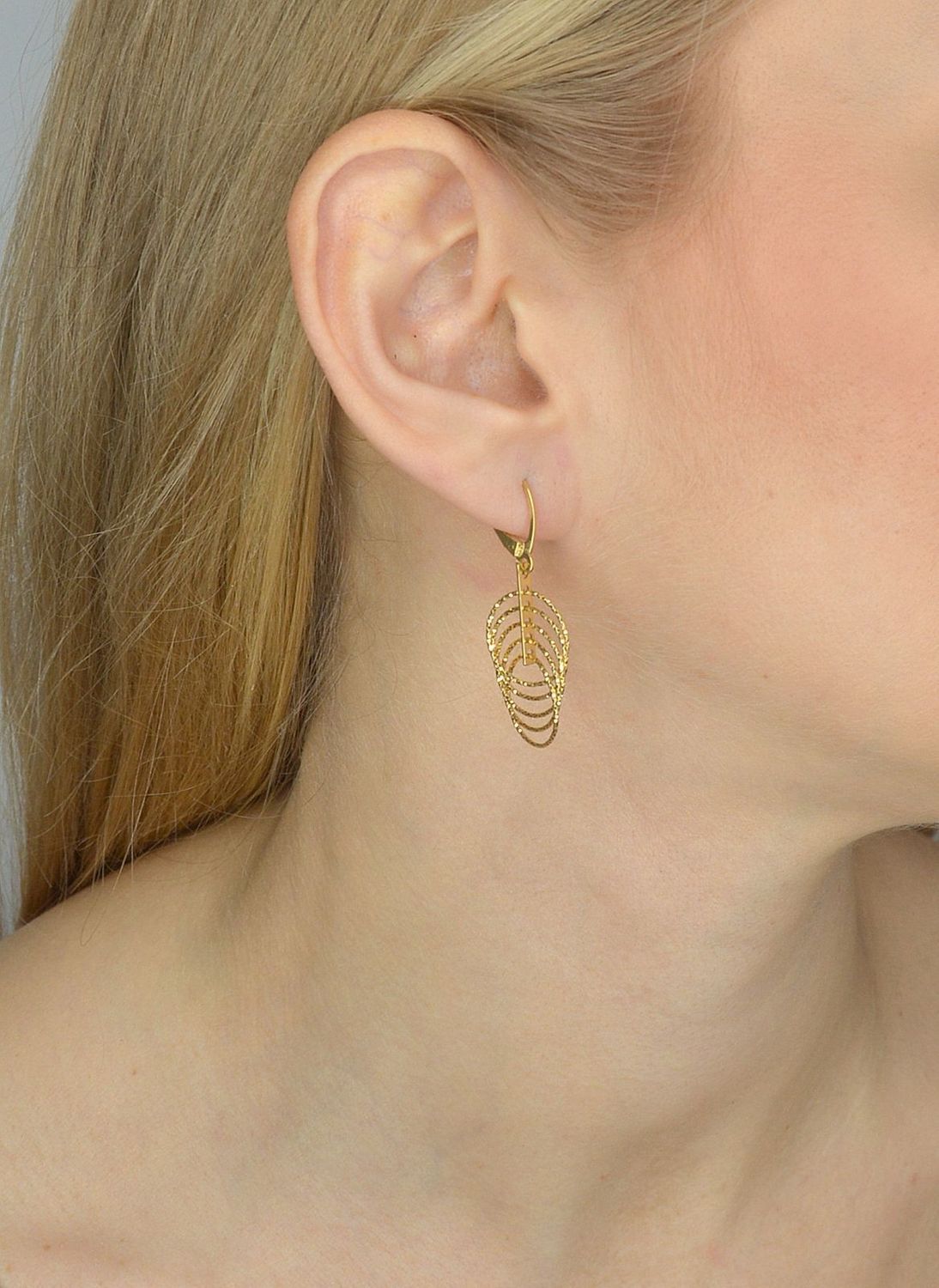 Srebrne kolczyki pozłacane wiszące kółka 4,5 cm 271930620380.jpg