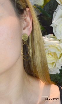 Srebrne kolczyki  Pozłacane blaszki  925 271931570520 💎 Biżuteria wykonana z najwyższej próby srebra w pozłoceniu żółtego złota 💎 Kolczyki o formie blaszki to prezent dla każdej kobiety 💎 (3).JPG