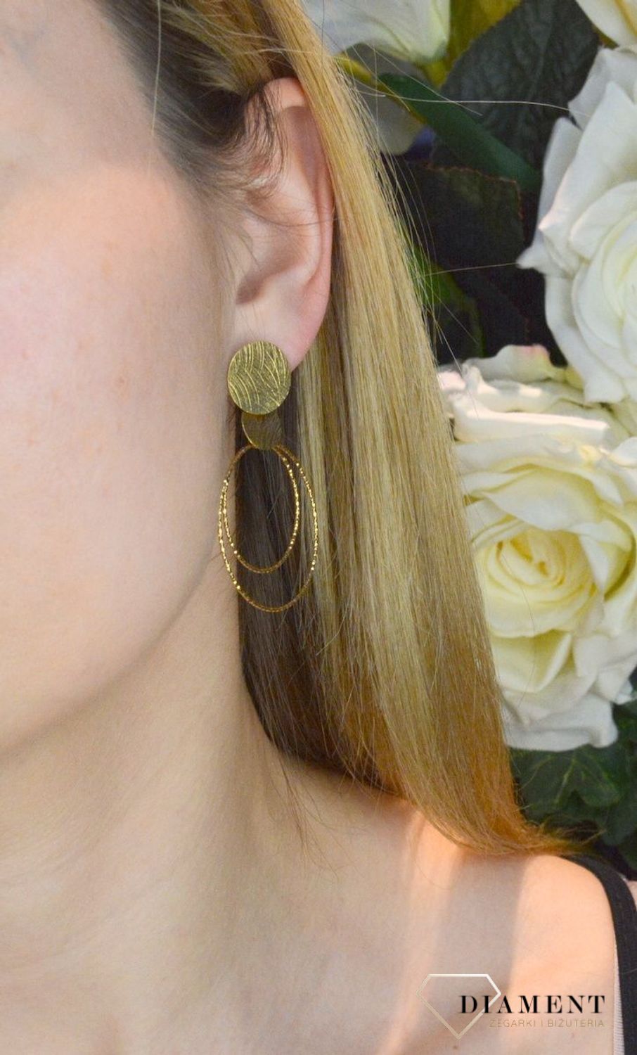 Srebrne kolczyki  Pozłacane blaszki  925 271931570520.jpg