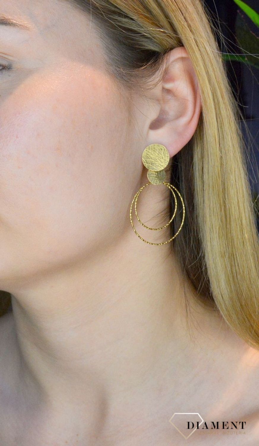Srebrne kolczyki  Pozłacane blaszki  925 271931570520.jpg