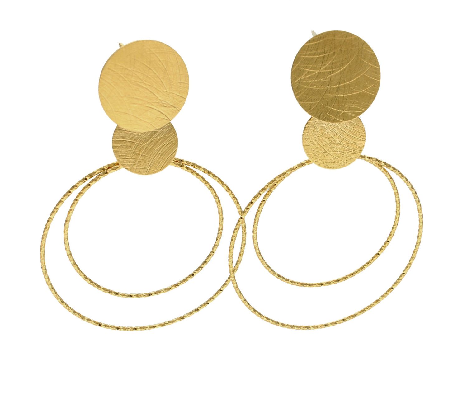 Srebrne kolczyki  Pozłacane blaszki  925 271931570520.jpg