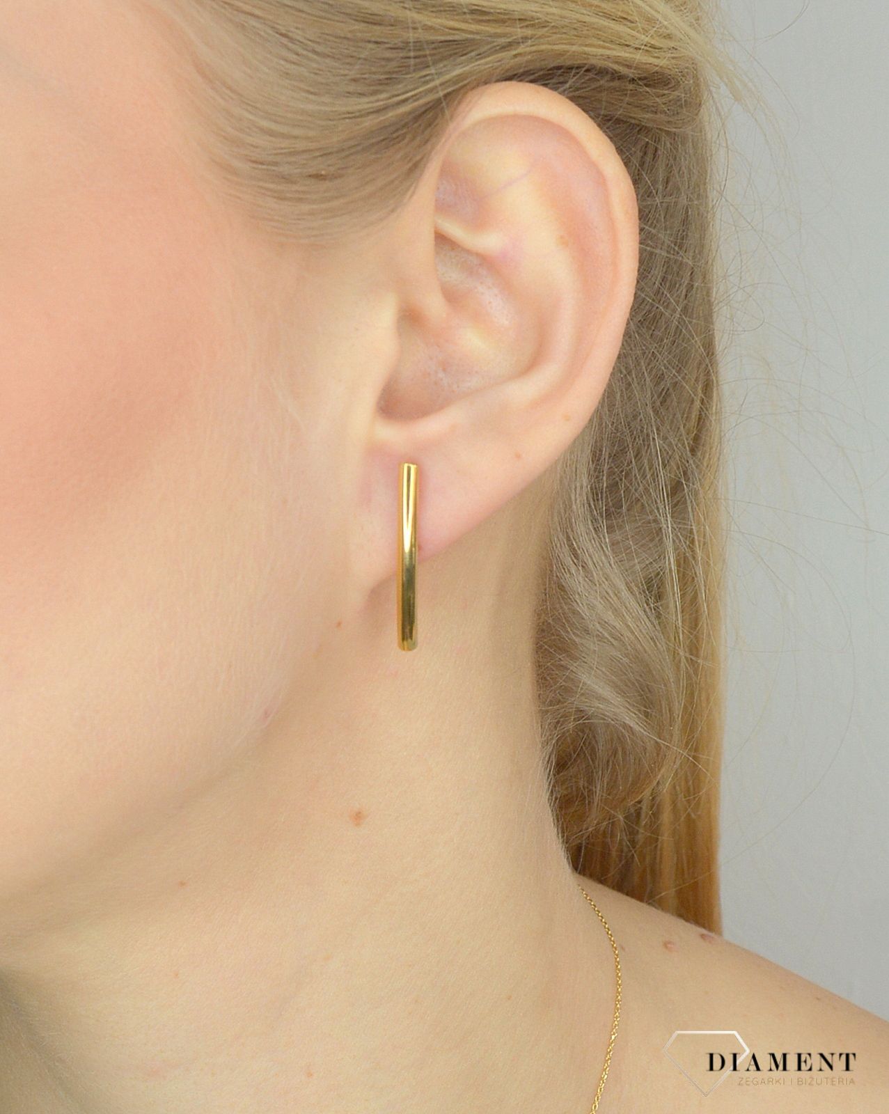 Srebrne kolczyki 925 pozłacane patyczki 271932050230.jpg