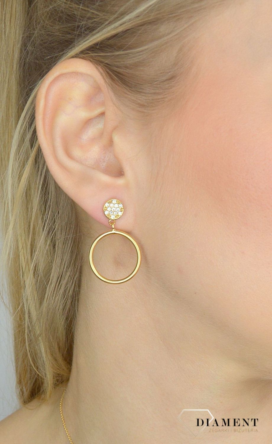 Srebrne kolczyki damskie pozłacane dwa koła 271932090500v.jpg