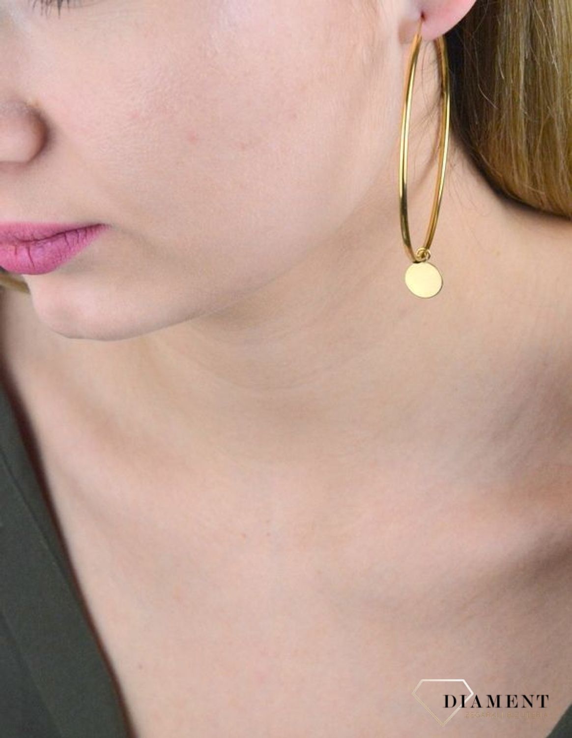 Kolczyki srebrne duże koła z zawieszką 271932170600 (2).jpg