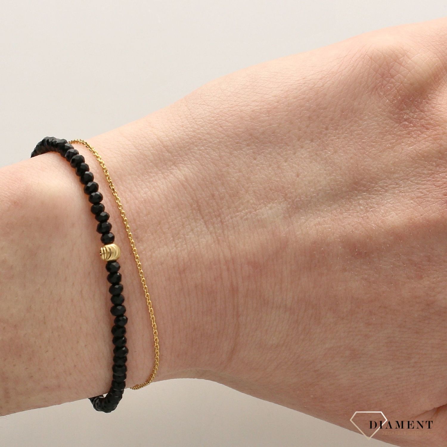 Srebrna bransoletka koraliki łańcuszek 272420670330 (2).jpg