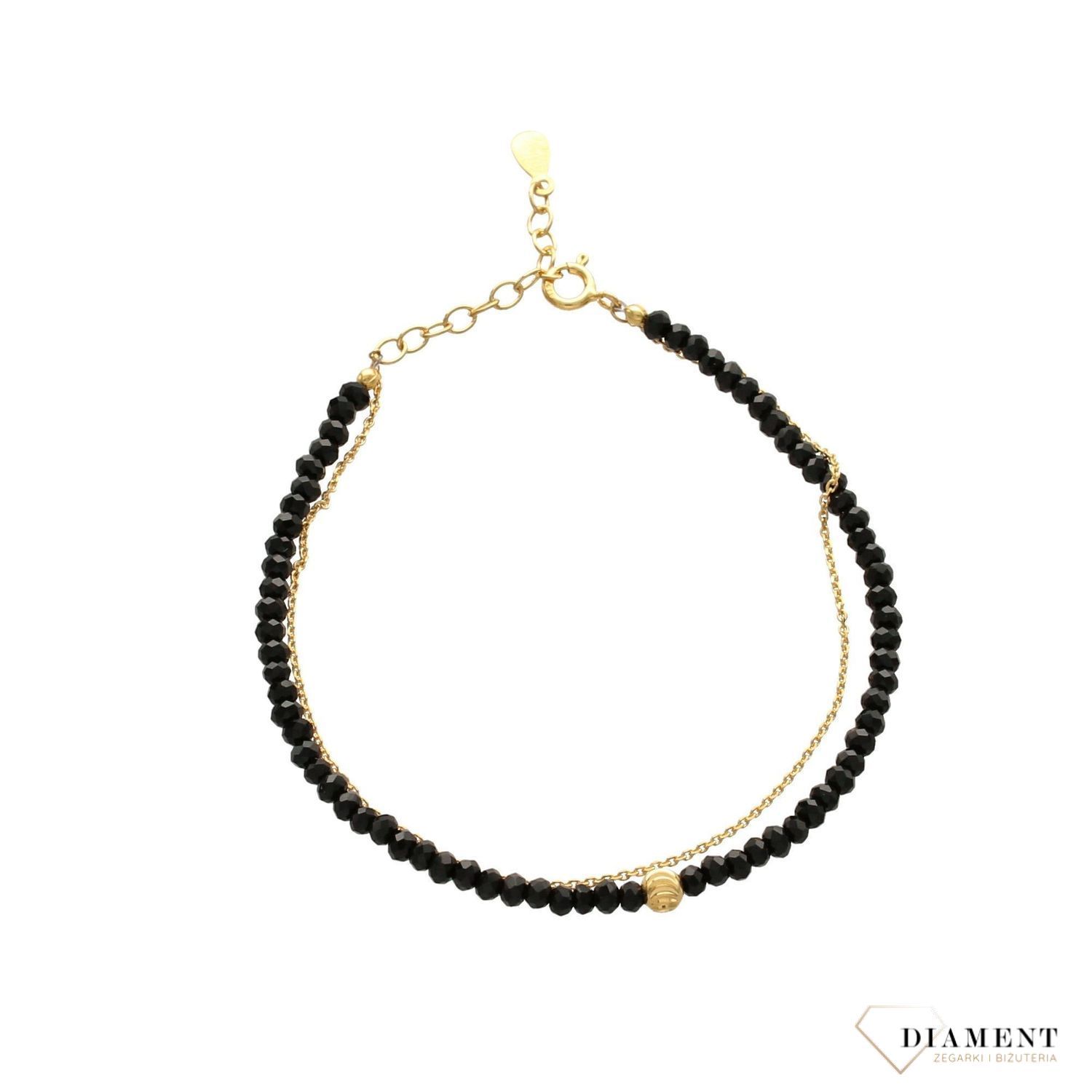 Srebrna bransoletka koraliki łańcuszek 272420670330 (2).jpg