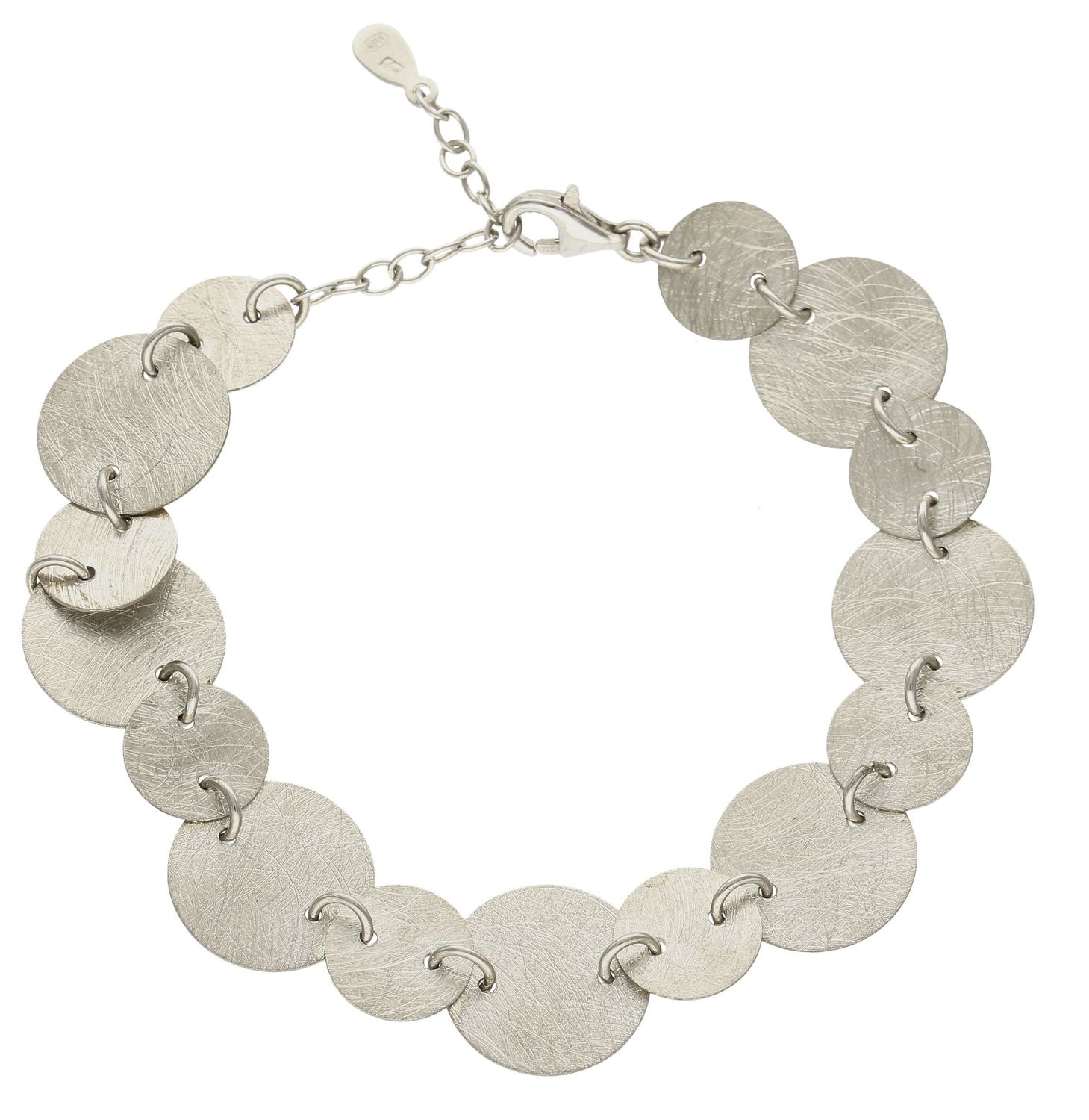 Bransoletka srebrna damska płaskie kółeczka 272423310700. Srebrna bransoletka damska. Bransoletka z płaskich blaszek. Bransoletka łączona. Bransoletka idealna na prezent. Bransoletka elegancka dla kobiety (1).jpg