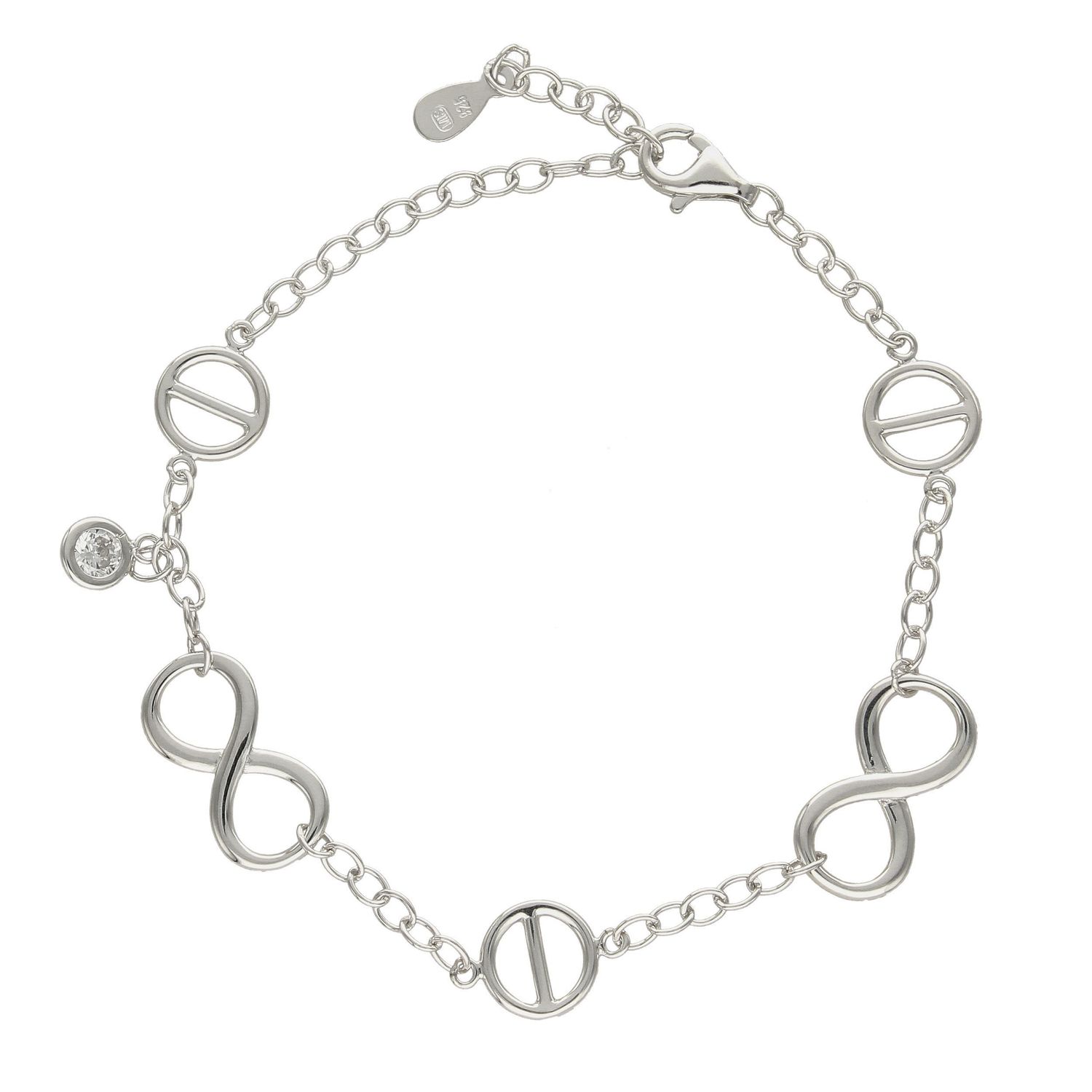 Srebrna bransoletka 925 nieskończoność 272423360400.jpg