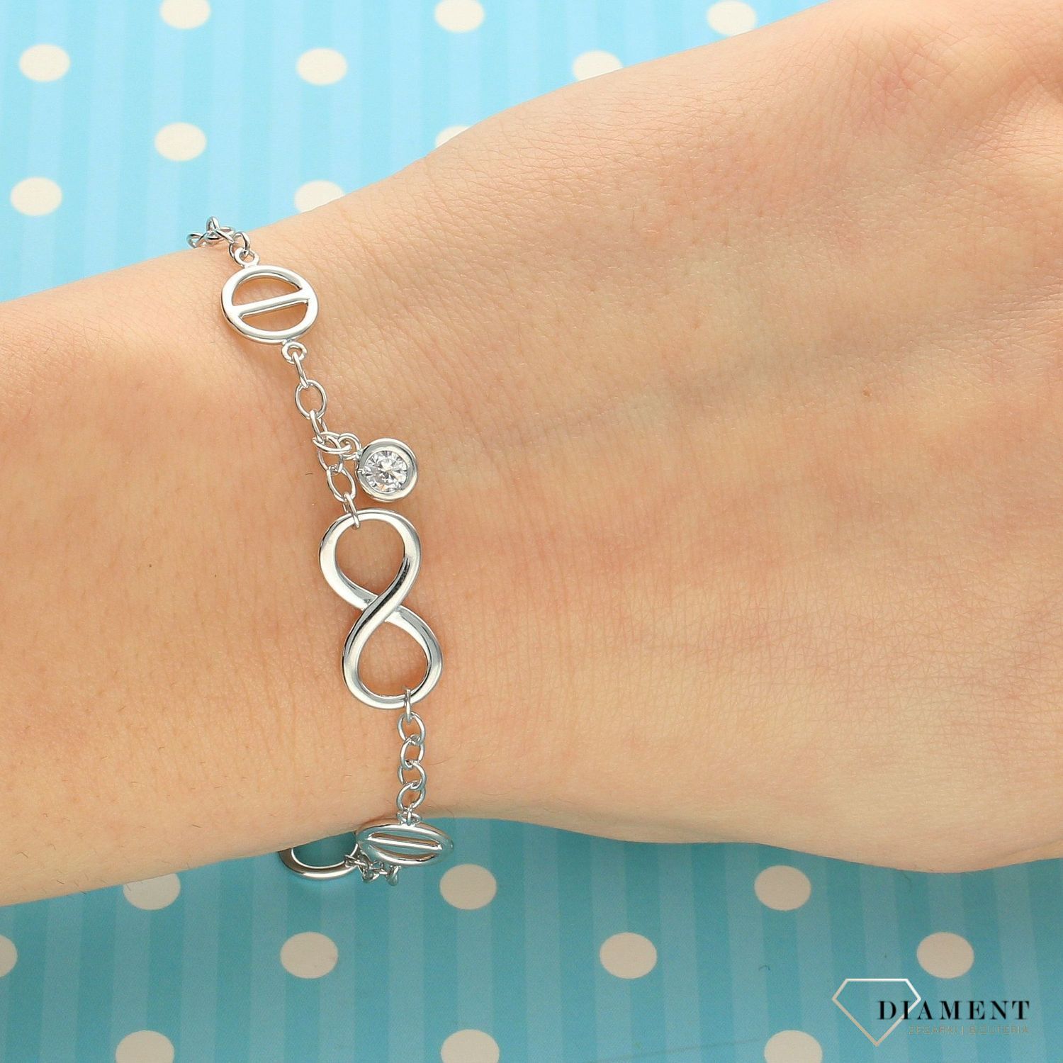 Srebrna bransoletka 925 nieskończoność 272423360400.jpg