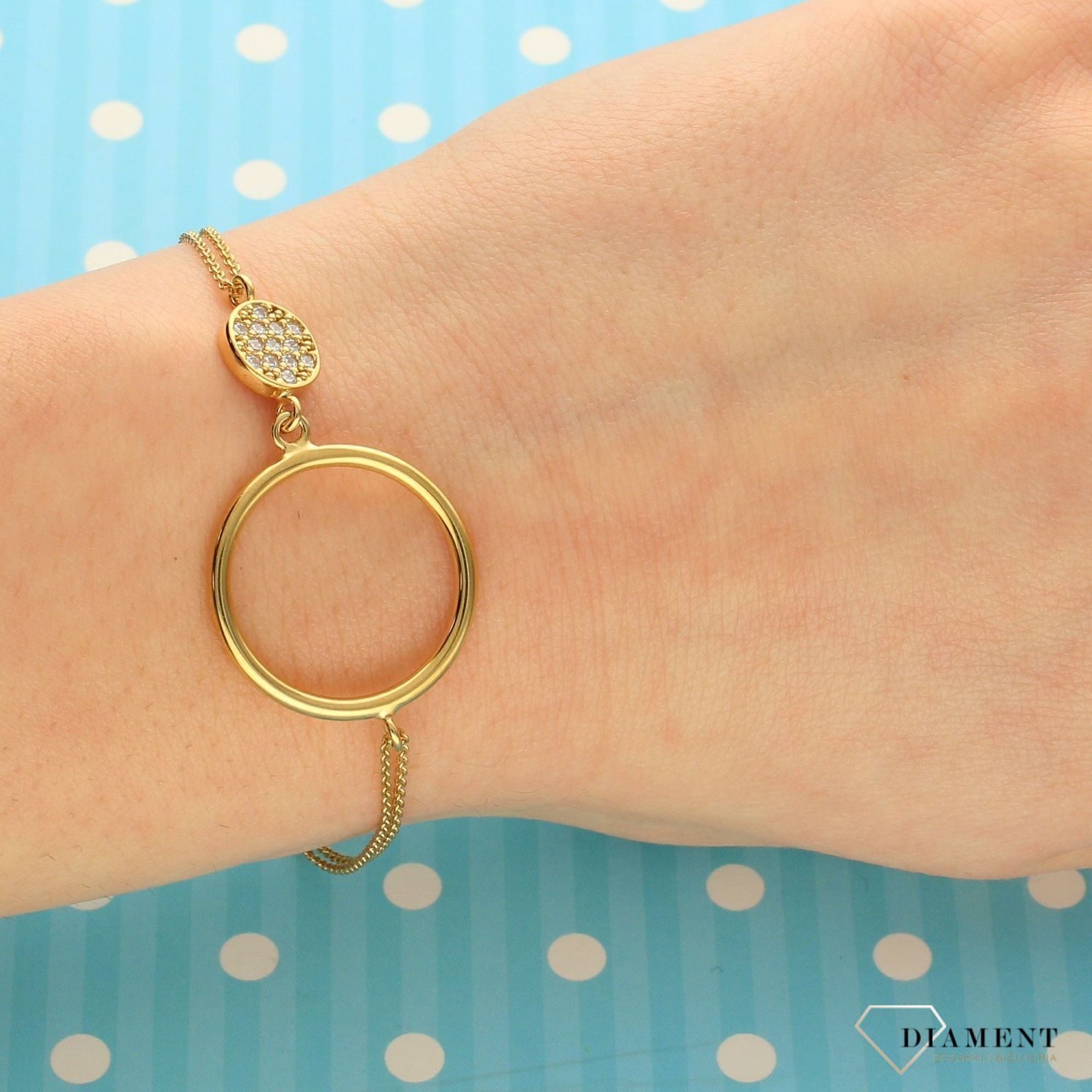 Srebrna bransoletka damska 925 koła z cyrkonią 272432090370v (2).jpg