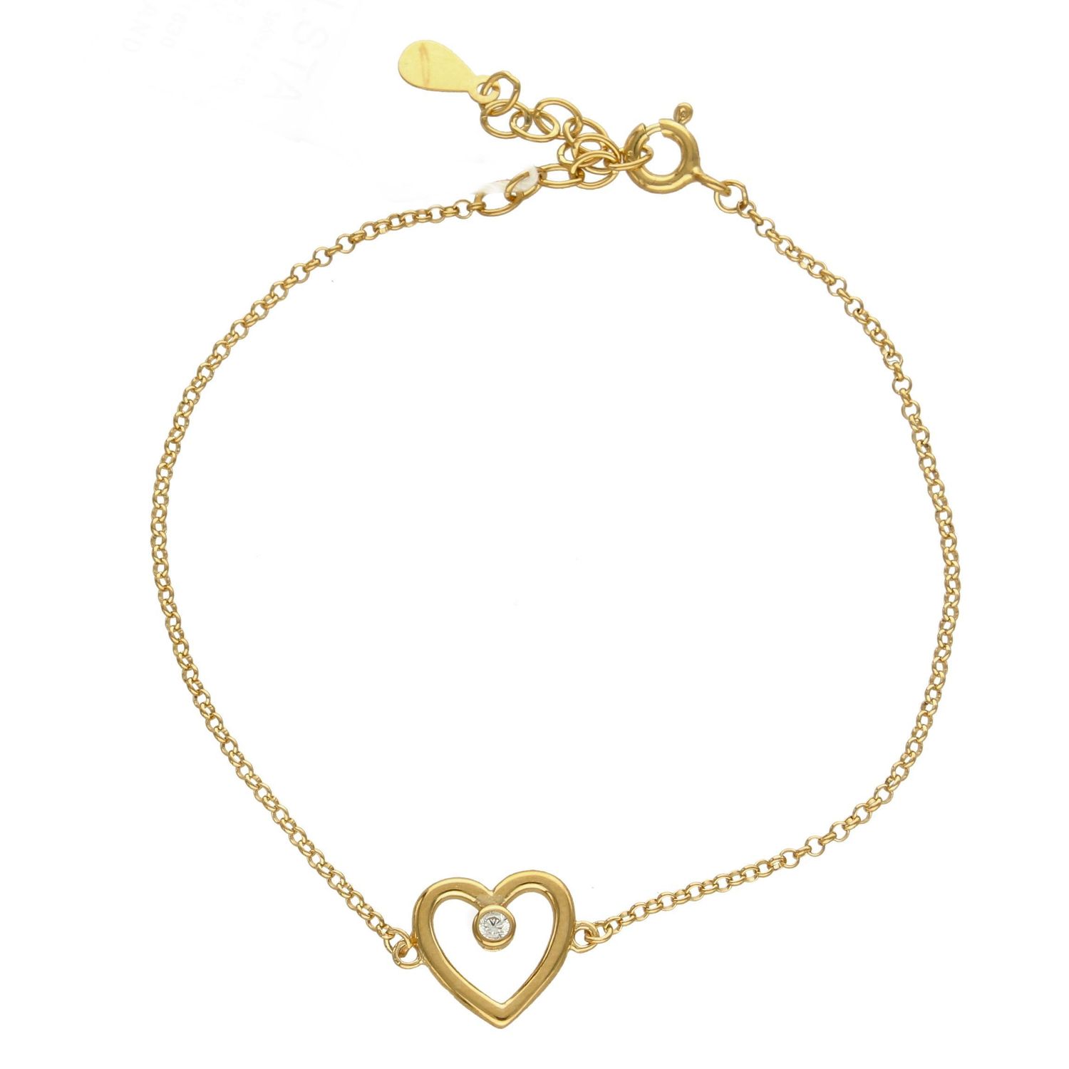Srebrna bransoletka damska pozłacane serce z cyrkonią 272432930250v (2).jpg