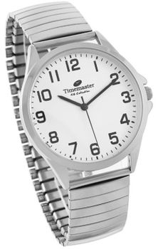 Zegarek Timemaster 273- 01 – męski zegarek klasyczny, bransoleta stretch (rozciągana), biała tarcza.jpg