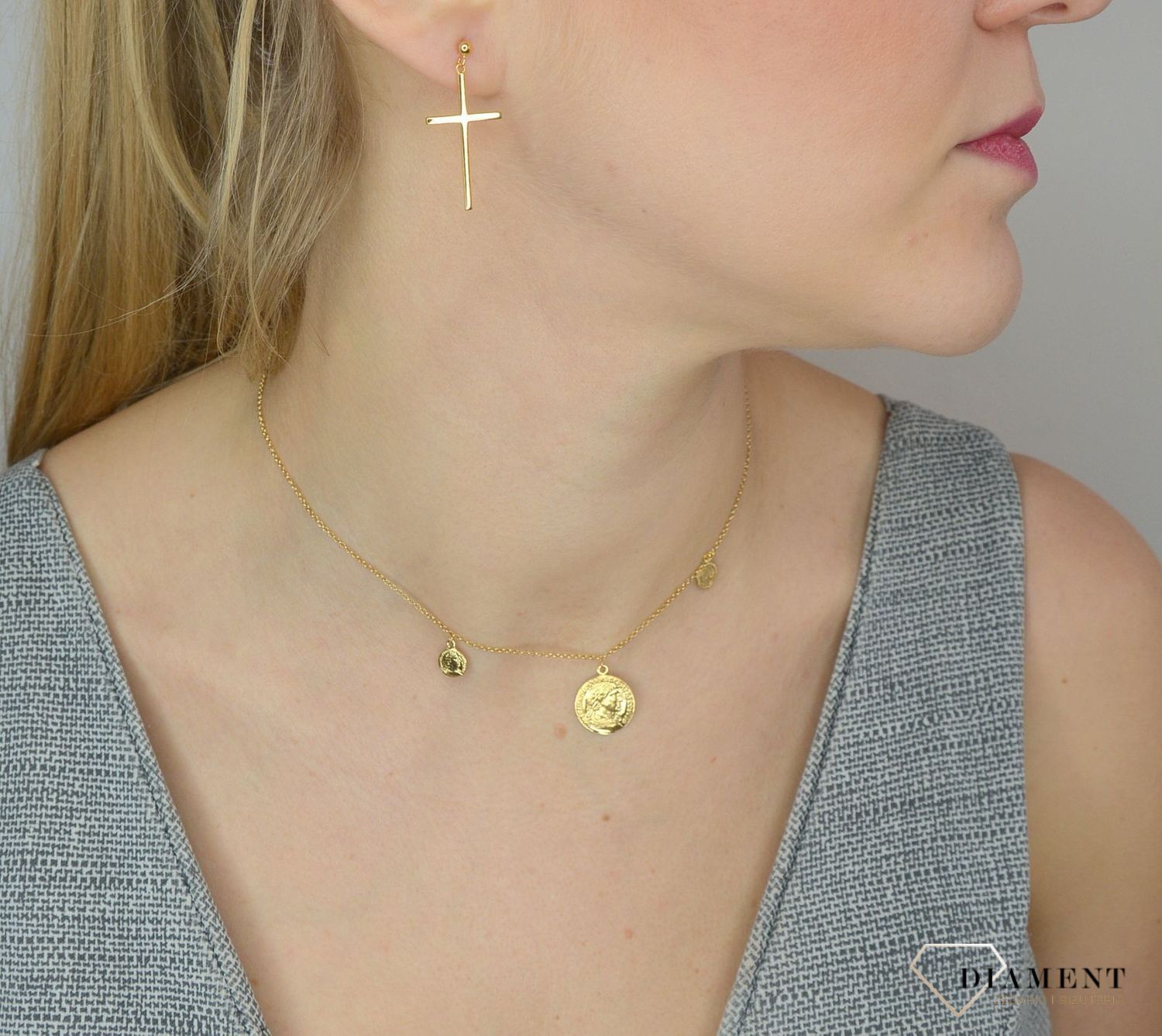 Srebrny naszyjnik 925 monety 274133640440.jpg