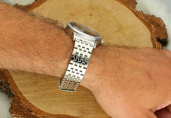 Męski zegarek TIMEMASTER 27502 z czarną tarczą, podwójnym datownikiem i stalową bransoletą. Wodoszczelność 100M, mechanizm kwarcowy, 3 lata gwarancji. Kup teraz!3.jpg