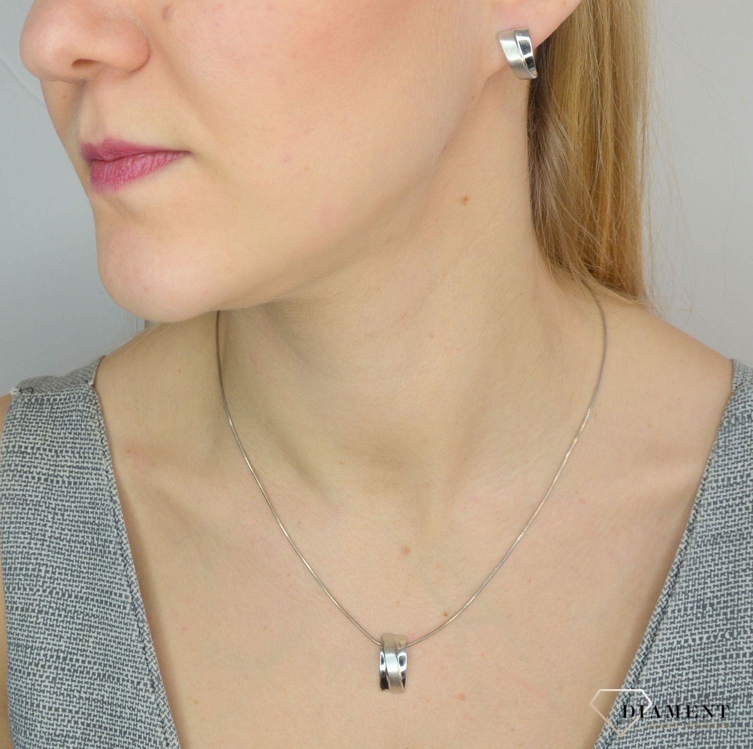 Srebrna zawieszka 925 błyszcząca z matowym paskiem 276229720320.jpg