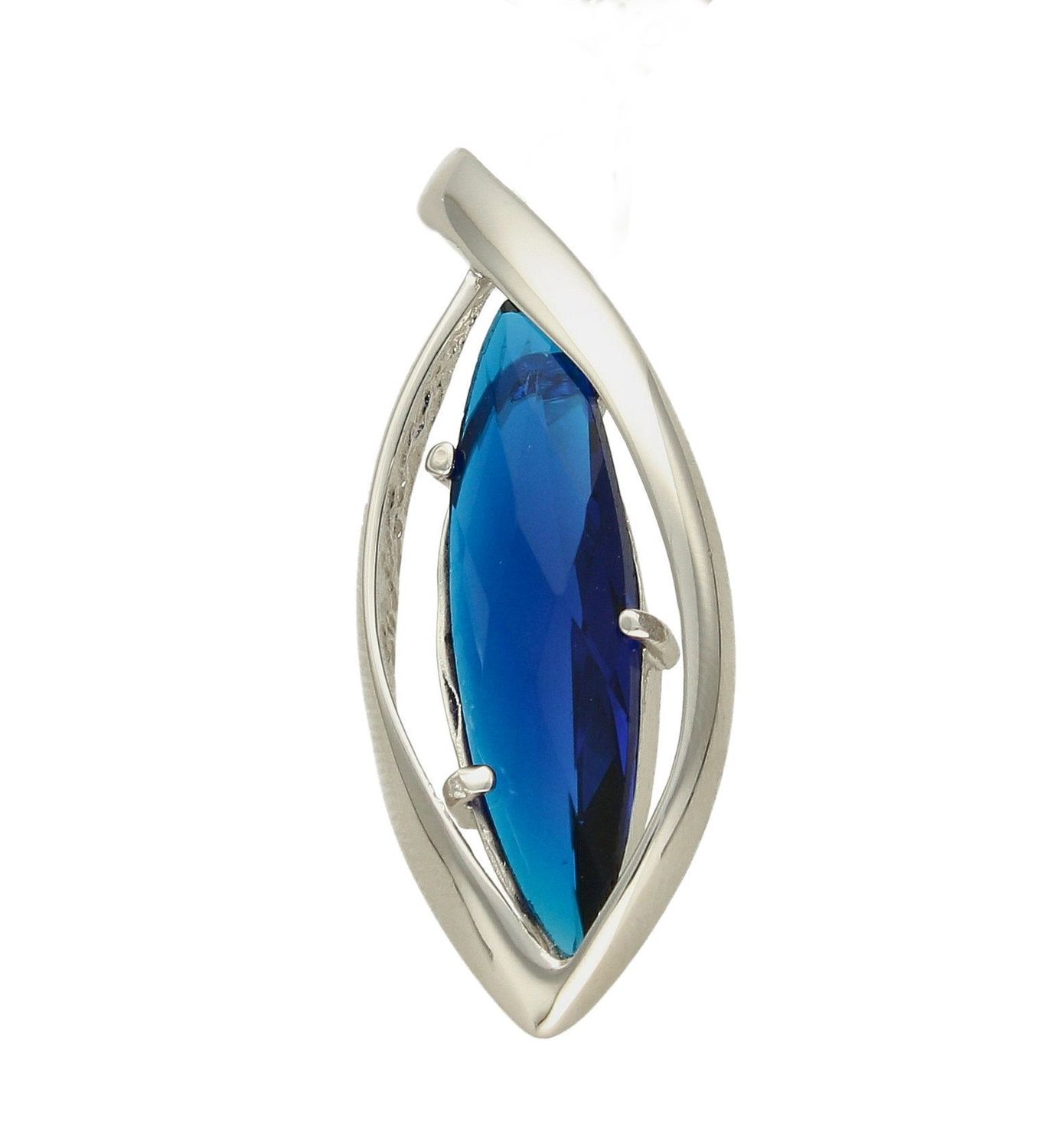 Zawieszka srebrna z granatową cyrkonią 925 27627304.jpg