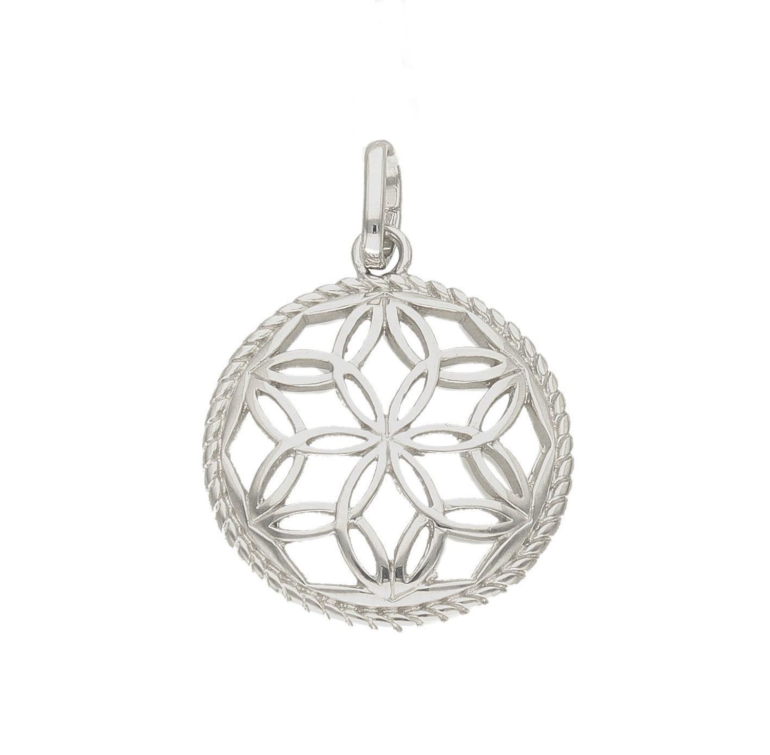 Zawieszka srebrna ażurowy kwiat 27627374.jpg