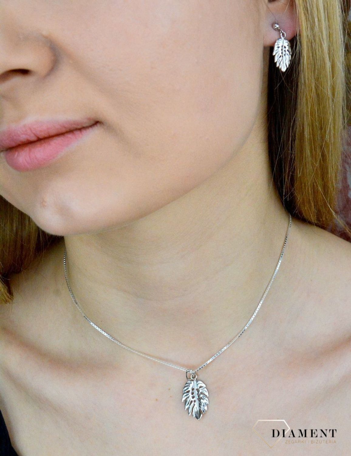 Zawieszka damska  Liść Monstery  276275480210.jpg