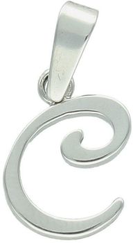Elegancka zawieszka srebrna z literką C – wykonana z próby 925. Personalizowany dodatek, który będzie doskonałym prezentem. Wymiary 1,9 cm x 0,9 cm, waga 0,80 g.1.jpg