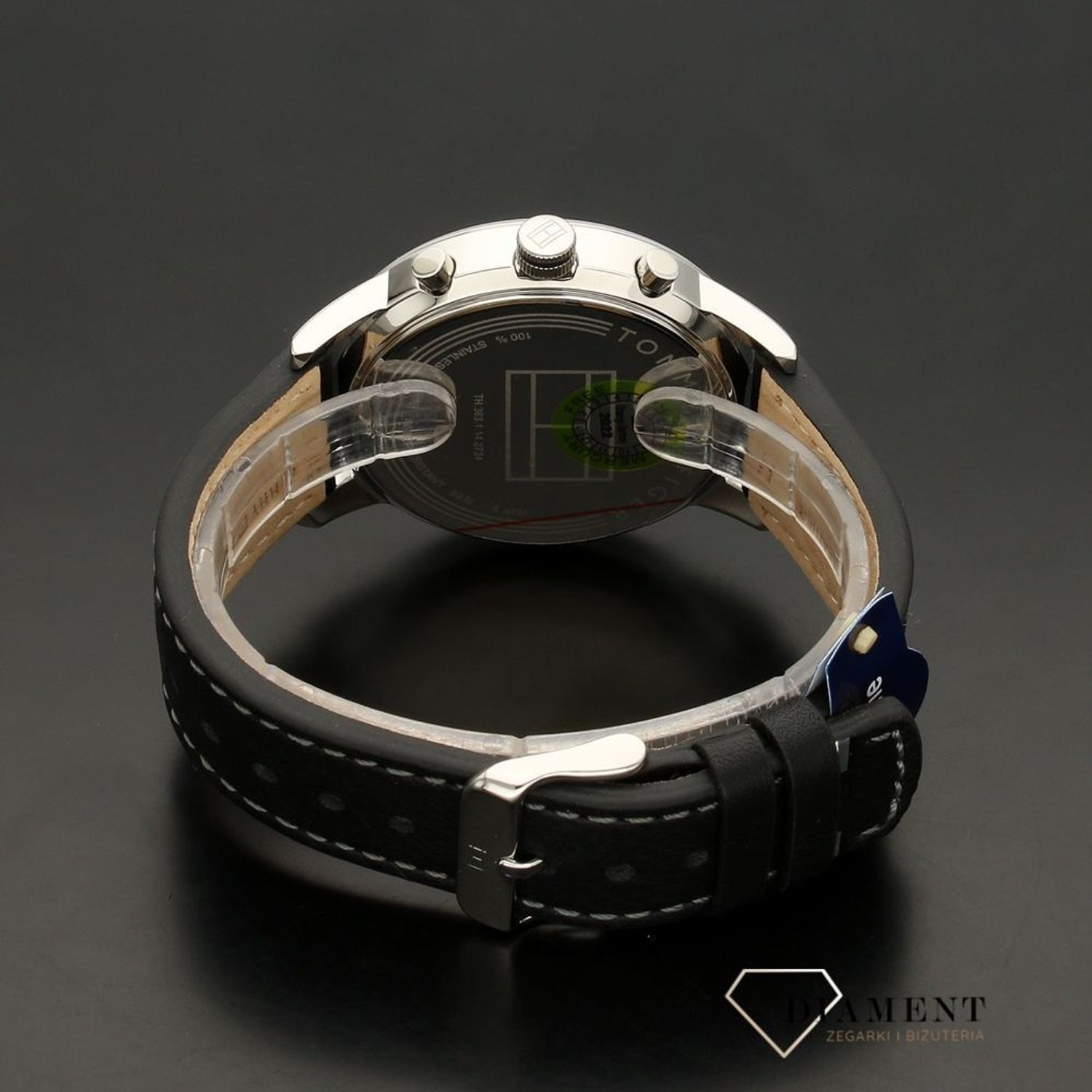 2770058 zestaw prezentowy zegarek męski Tommy Hilfiger z bransoletką męską skórzaną w czarnym kolorze.jpg