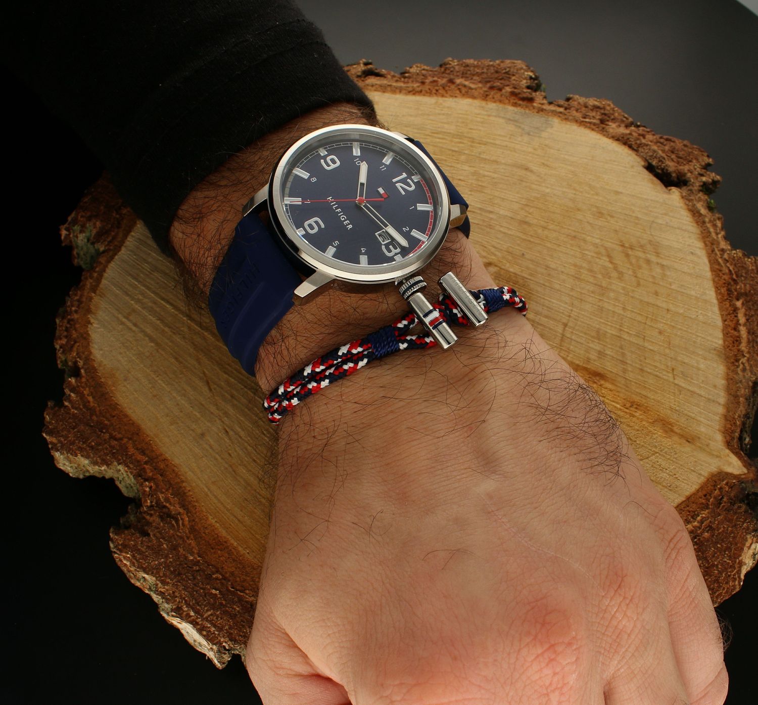 Zegarek męski na pasku silikonowym Tommy Hilfiger Essentiale 2770141 w zestawie z bransoletką ✓.jpg