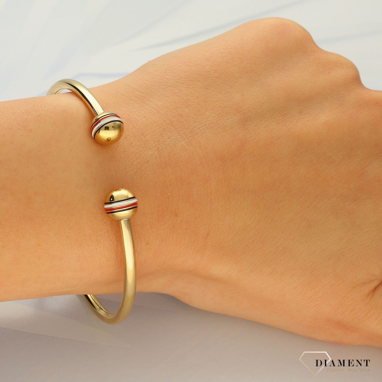 Bransoletka damska sztywna TOMMY HILFIGER pozłacana 2780489.jpg