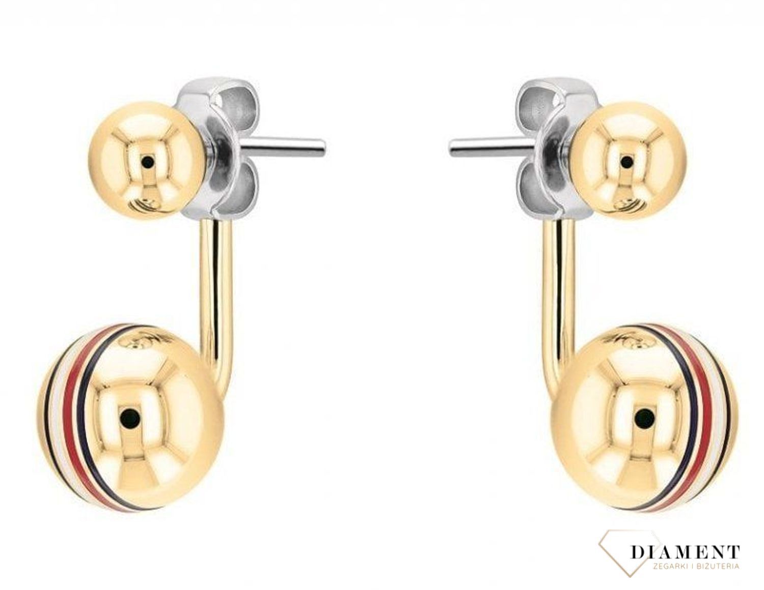 Kolczyki damskie Tommy Hilfiger kulki 2780497 ✓Biżuteria Tommy Hilfiger✓Kolczyki w kolorze złotym w Sklepie z Biżuterią zegarki-diament.pl✓Piękne i Eleganckie kolczyki✓Darmowa wysyłka✓ (1).jpg