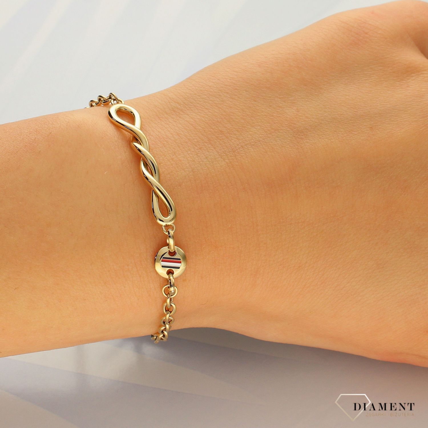 Bransoletka damska TOMMY HILFIGER złote łańcuszki 2780509.jpg