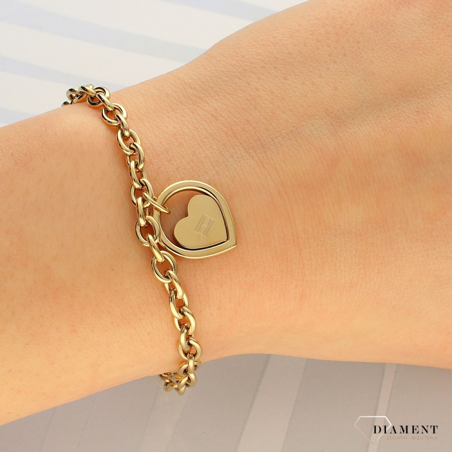 Bransoletka damska Tommy Hilfiger 'Złote Serce' 2780554.jpg