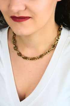 Naszyjnik damski Tommy Hilfiger 2781016 złoty spinacze stal 316Ldd (2).jpg