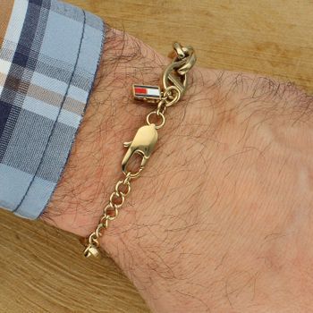 Bransoletka Tommy Hilfiger 2781018 złota męska 18–21 cm  elegancka stal (1).jpg