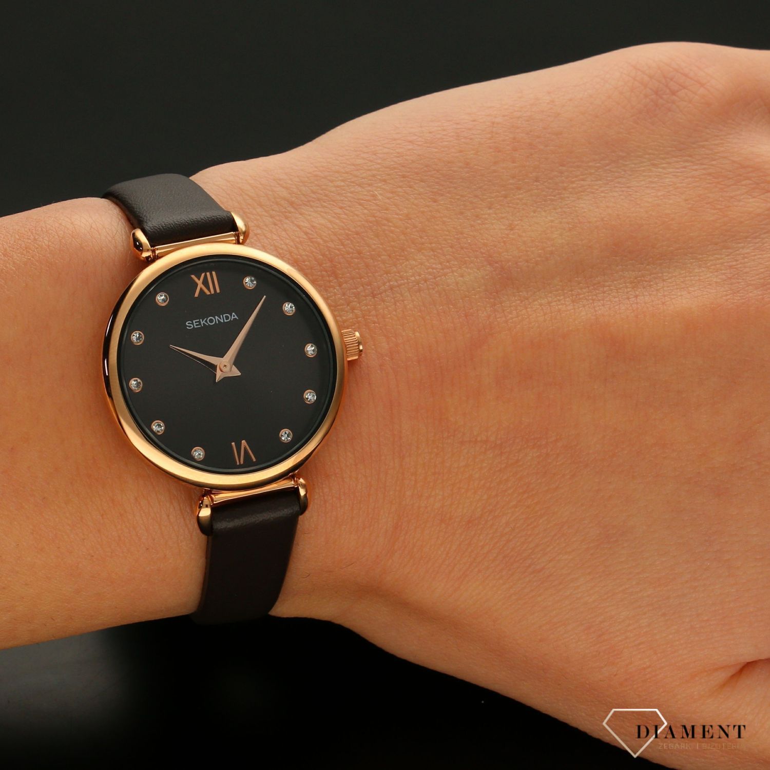 Zegarek damski Sekonda ' Diamentowy blask w różowym złocie'  2785 jpg.jpg