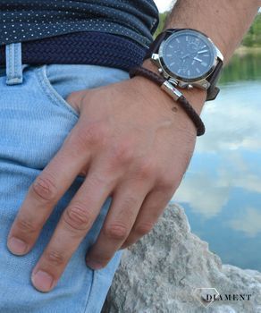 Bransoletka męska bizuteria Tommy Hilfiger 'Brązowa skóra TH' brązowa plecionka ✓Bransoleta męska w Sklepie z Biżuterią zegarki-diament.pl✓Piękne i Eleganckie Bransolety męsk (1).JPG